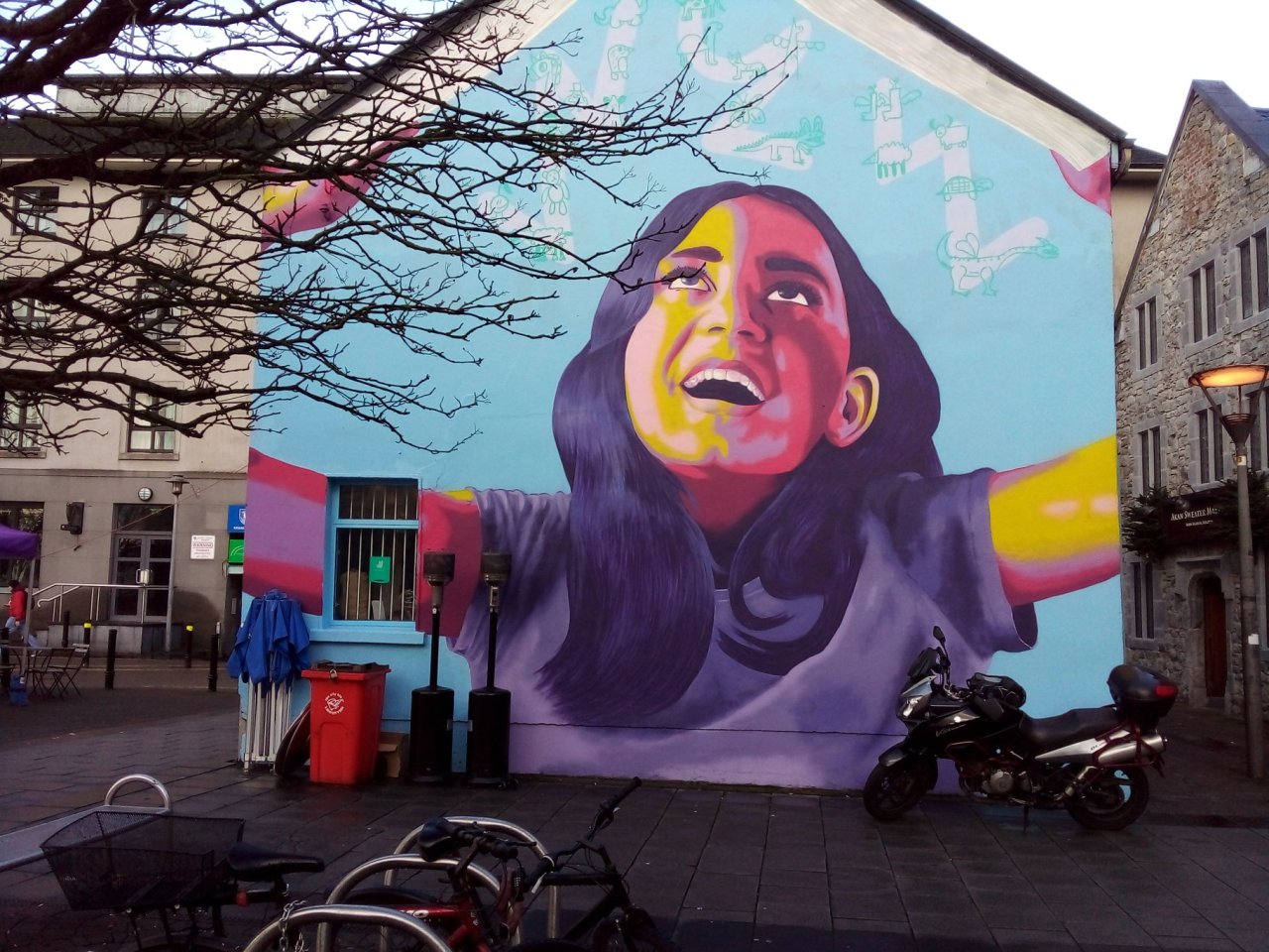 painting on side of building 